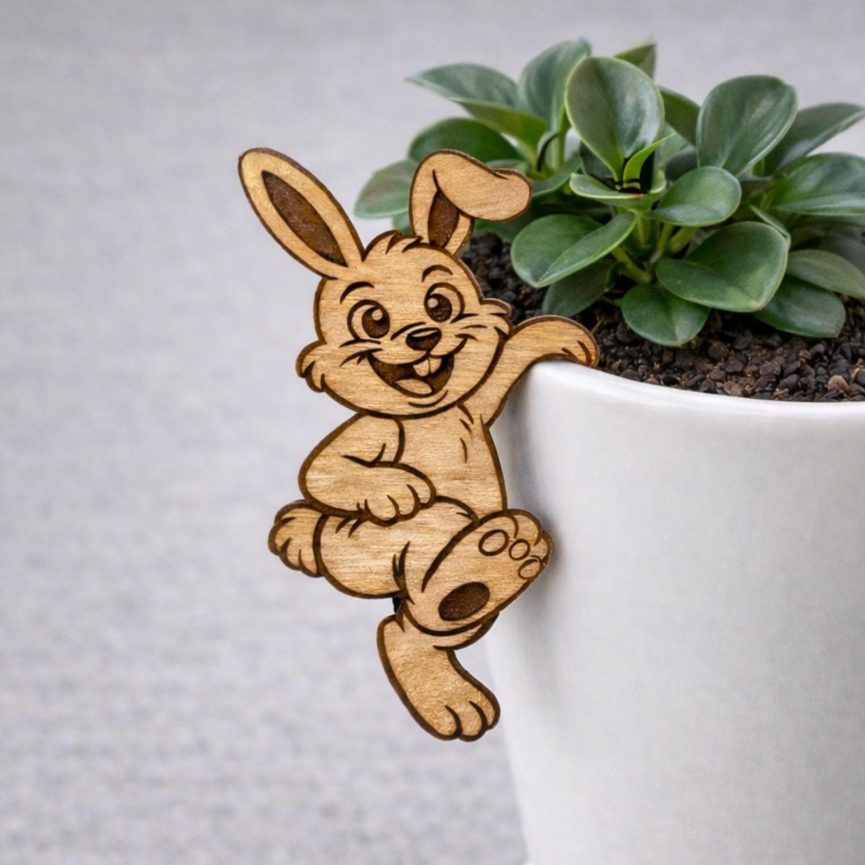 Easter Bunny SVG Laser Cut File, Wooden Bunny Table Hanging Decoration ...