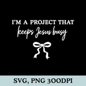 Soy el proyecto que mantiene a Jesús ocupado Png Svg (oscuro y blanco)