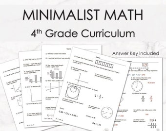 Programme d'études à domicile de mathématiques minimalistes de quatrième année