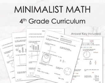 Programme d'études à domicile de mathématiques minimalistes de quatrième année