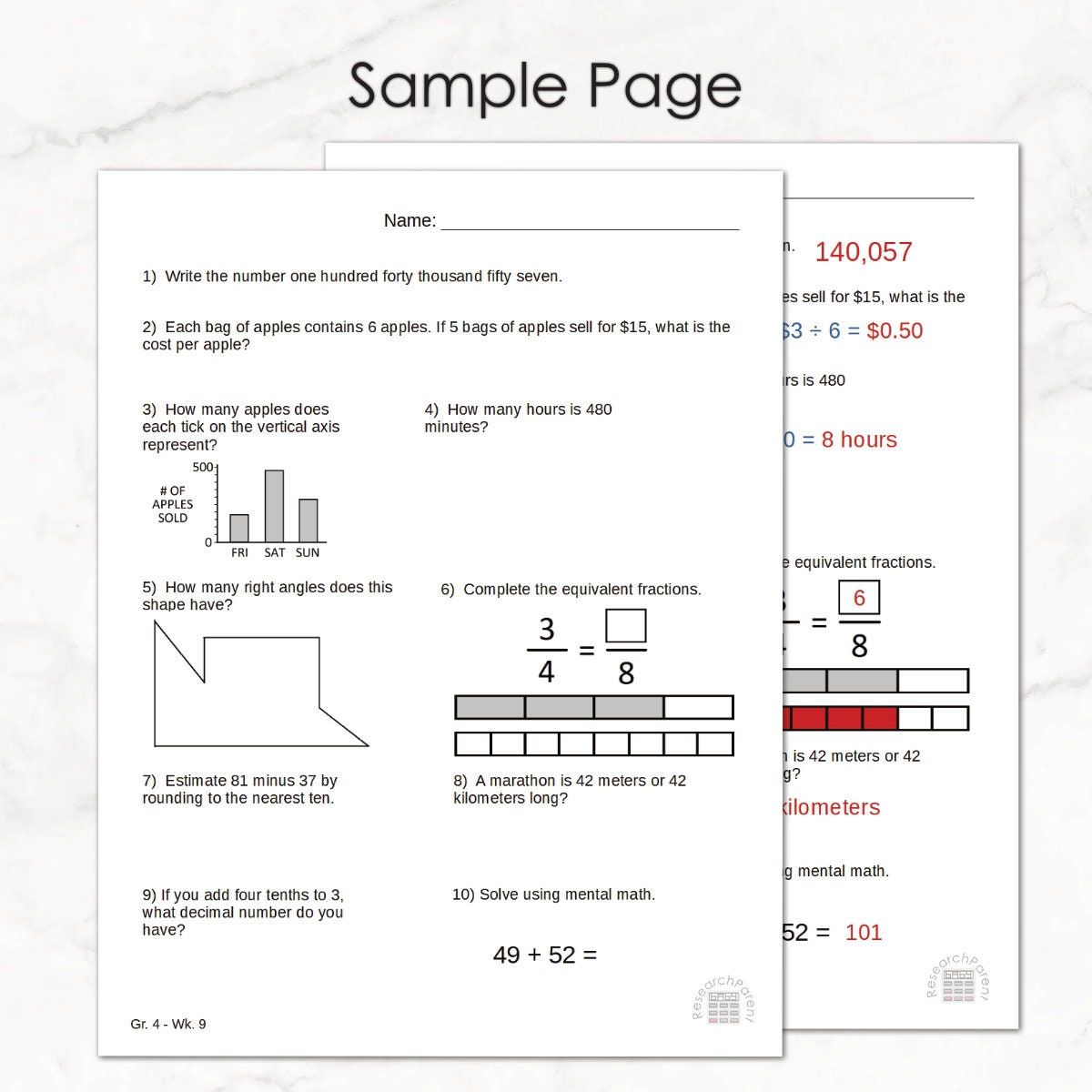 Fourth Grade Minimalist Math Homeschool Curriculum - Etsy