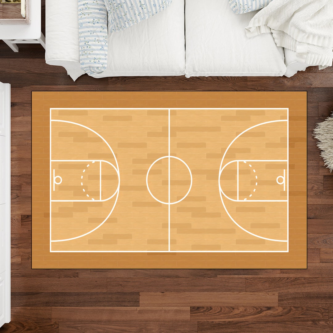 Basketball Fieldbasketball Court Rug Sport Rugfan Clup Rug Etsy