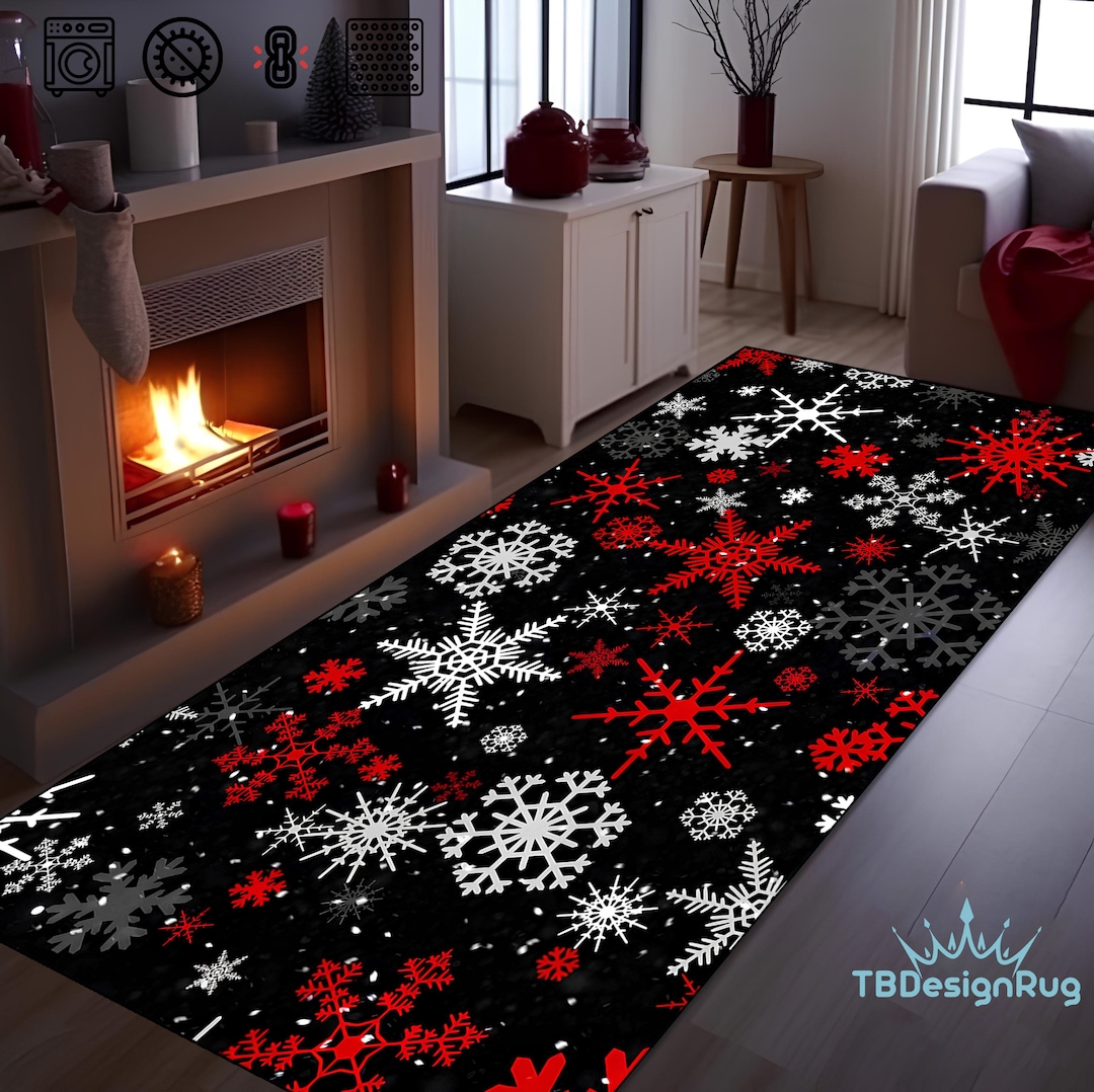 Christmas Rug Runner, Christmas Rugs, Christmas Rugs Indoor, Xmas Rug Christmas Rug Runner