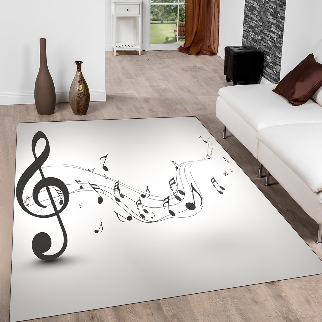 Treble Clef Rug Notes Rug Piano Rugs Music Rugs Bathroom Etsy