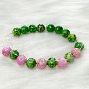 Golf Stroke Counter Bracelet - Pink and Green Speckled