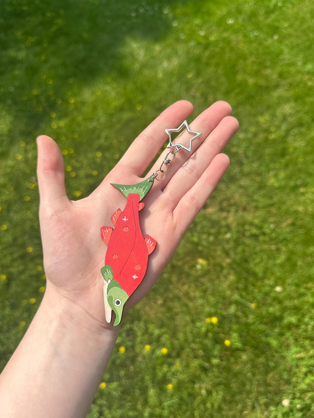 Silly Fish Keychain Handmade Fish/shark Keychain - Etsy