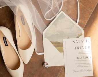 Minimale Hochzeitseinladung Digital