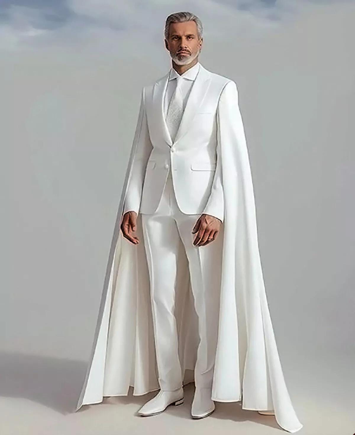 Blue Tweed Cape Tuxedo: Vintage Slim Fit 3-Piece Wedding Suit