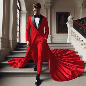 Tailored Fit Peaked Lapel Single Breasted One-Button Sequin Men's Party Jacket