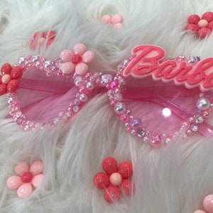 Pink bedazzled “Barbie” Movie Sunglasses