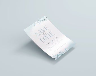 Editable Save the Date Template, Custom Digital Design, Link to Canva Template, Printable Modern Invite