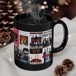 Depeche Mode 11oz Black Mug, Depeche Mode Albums Cup, 80's Music Lover Gift, Custom Coffee Cups, Personalized Cups, Custom Mug, Coffee Mug