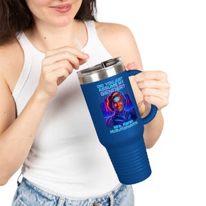 Personalized Insulated Travel Mug, 40oz, Perfect for Gifting, Unique Design for Coffee Lovers, Fun Travel Companion, Ideal for Celebrations