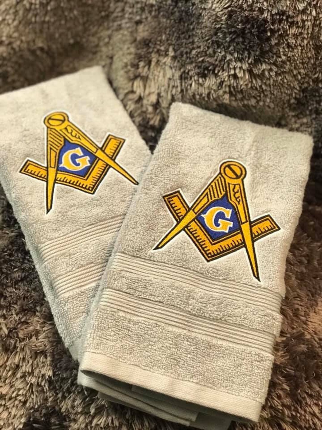 Masonic Hand Towels Embroidered Hand Towels Custom Hand Etsy