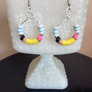Pencil Clay Beaded Earrings
