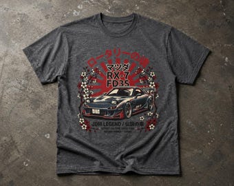 Mazda RX-7 FD3S Shirt, JDM Car Guy Gift, Rotary Engine Tee, Mazda Fan Gift, Car Enthusiast Shirt, JDM Legend Tee, Streetwear Car Lover Gift