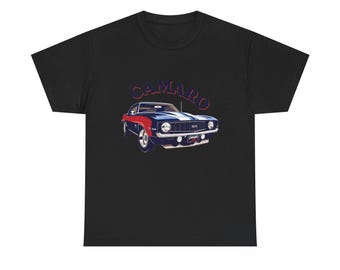 Chevrolet Camaro SS T-Shirt | Vintage American Muscle Car Gift | 1969 Classic Car Graphic Tee | Car Lover Retro Shirt Men Women