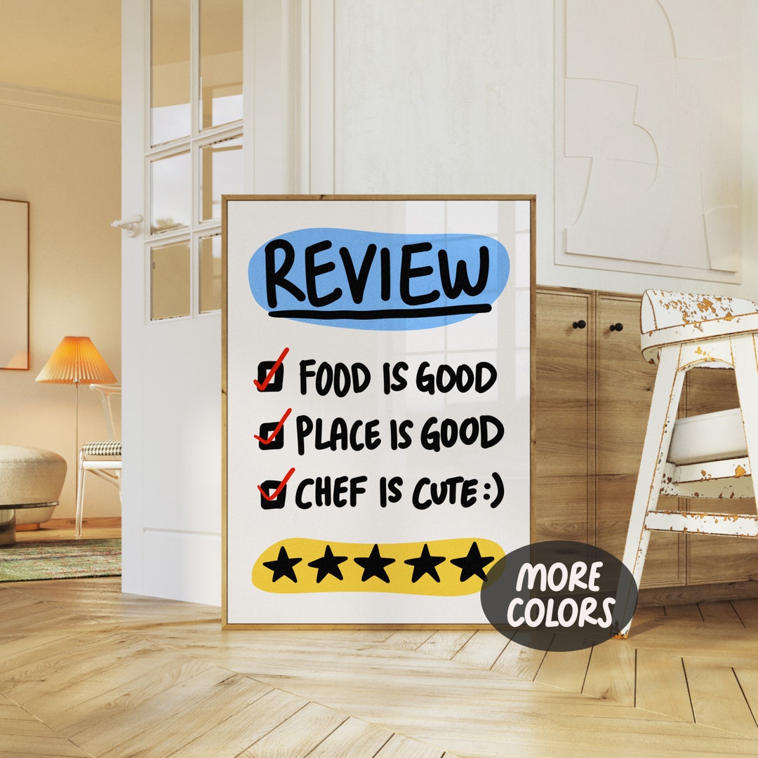 Chef Was Cute Print, Funny Kitchen Quote Wall Decor, Printable Retro Kitchen Wall Art, Trendy