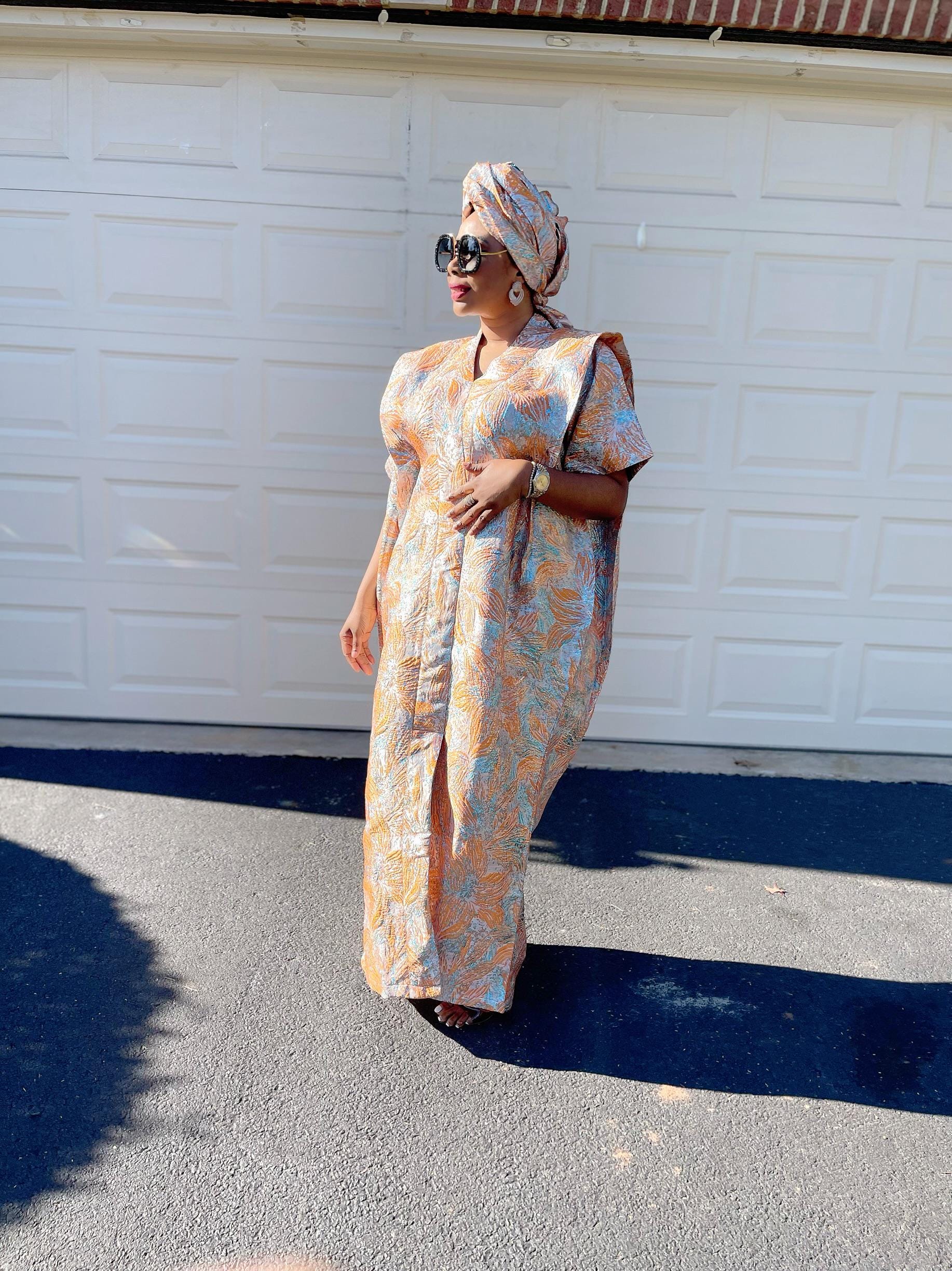 DAMASK DRAPED KAFTAN