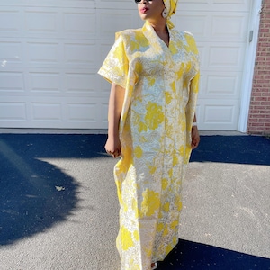 African damask dress