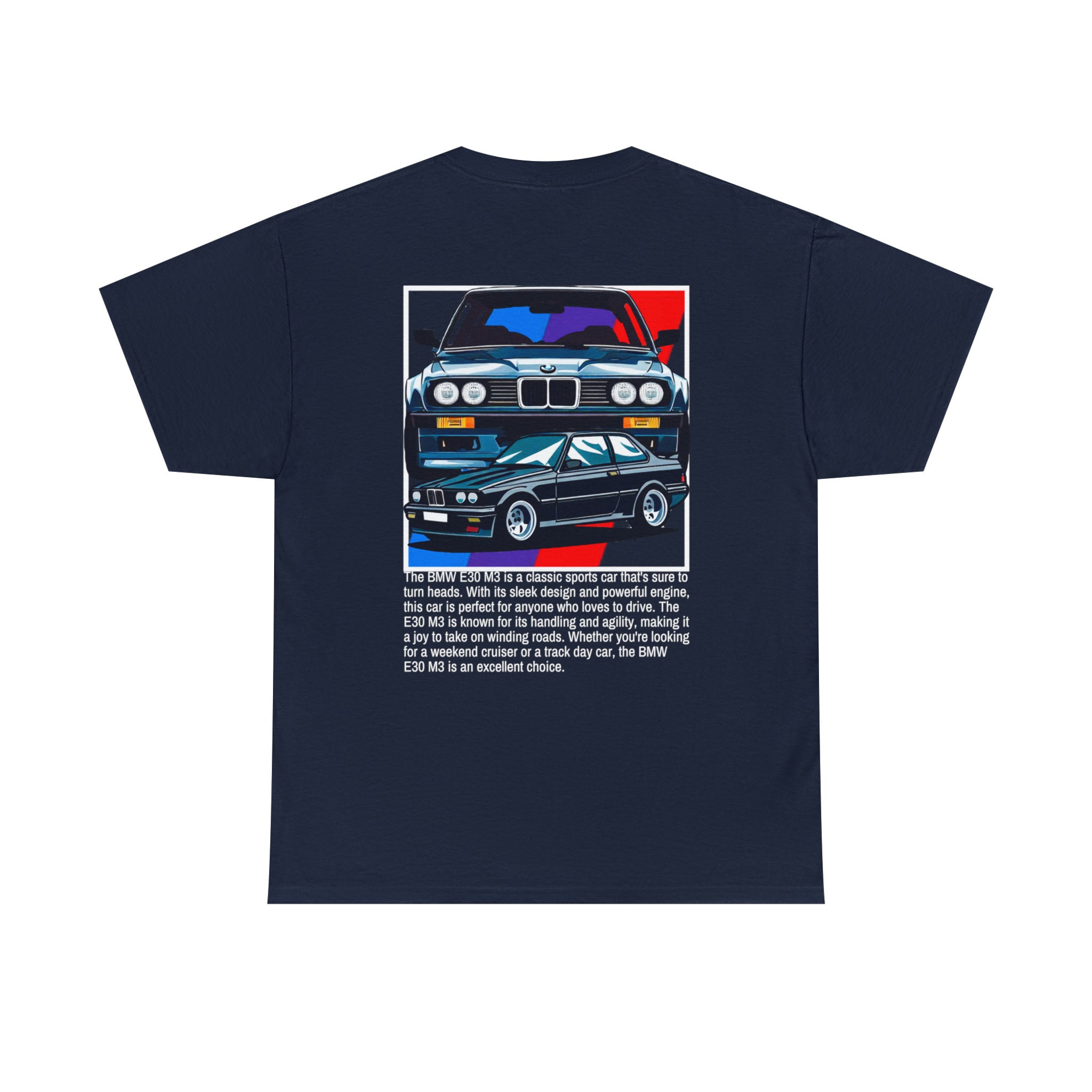 BMW E30 Classic Auto Engine Power Car Retro T Shirt Tee Mens