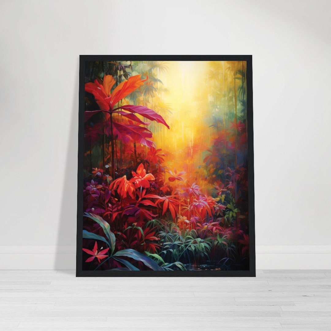 Rainforest Wall Art Tropical Poster Prints Floral Canvas Wall Art