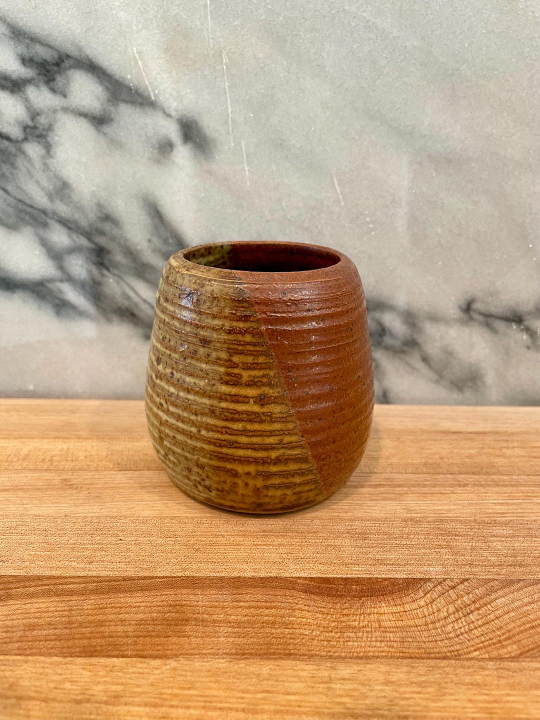 Vintage Brown Studio Pottery Vase Home Decor - Etsy