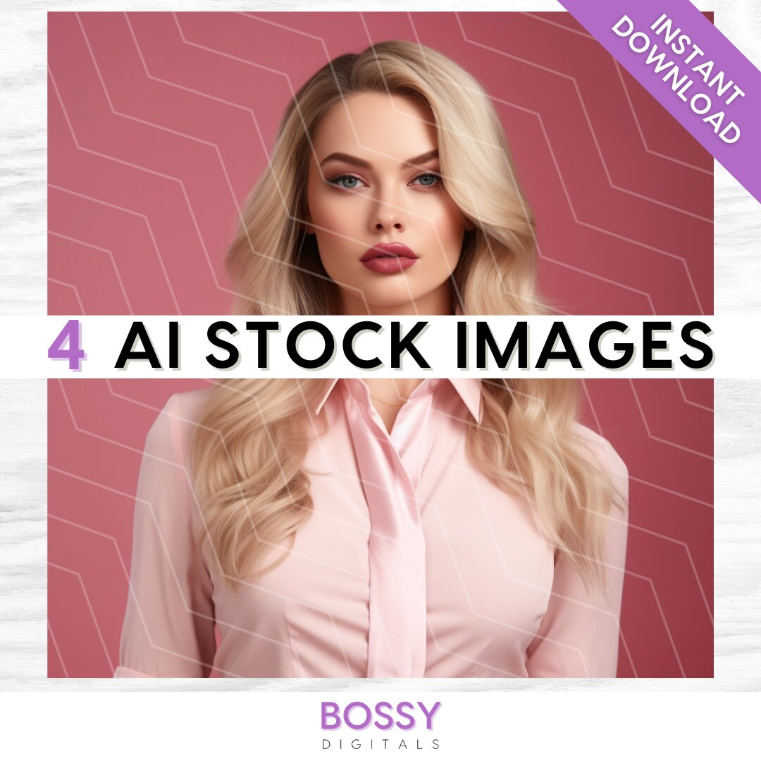 AI Stock Images, Glamorous Business Woman, Beauty Model Stock Photos