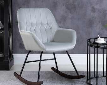 Modern Rocking Chair with Steel Frame