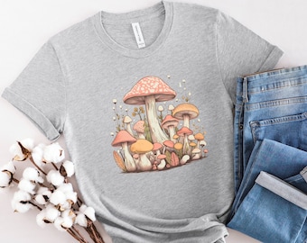 Women's Mushroom Cottage Core Shirt | Boho Goblincore T-Shirt for Fall | Mushroom Shirt for Sister