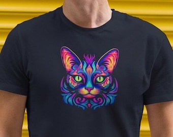 Camisa de amante de los gatos / Camisa de gato siamés / Camisa de mamá de gato / Camisa de papá de gato / Camisa de gato genial / Camisa de gato de neón / Regalo para amante de los gatos siameses