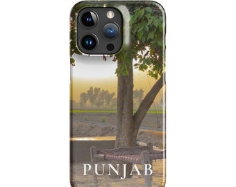 Funda para iPhone de Punjab Snap, Funda con imagen de aldea de Punjab, Funda para teléfono de granjero de Punjab, Funda para teléfono con estilo de vida de granjero de Desi Punjab, Memoria de Panjab