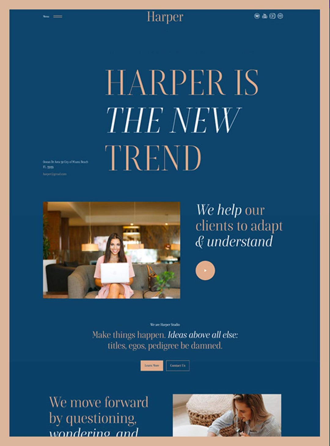 Harper - Portfolio & Agency Webflow Template - Etsy