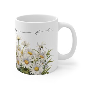Personalized Daisy Coffee Mug, Custom Name Gift image 4