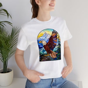 Bald Eagle Shirt, Stained Glass Art, Eagle Gift, Animal Shirts, Nature Lover Shirt, Wildlife Shirt, Wildlife Lover Tee, Bald Eagle Art