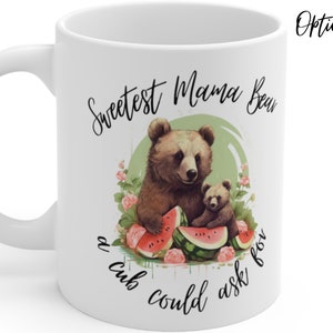 Custom Mama Bear Coffee Mug, Gift for Mommy, Mothers Day Gift, Gift for New Mom, Baby Shower Gift, Personalized Gift for Mom, Mom Bday Gift