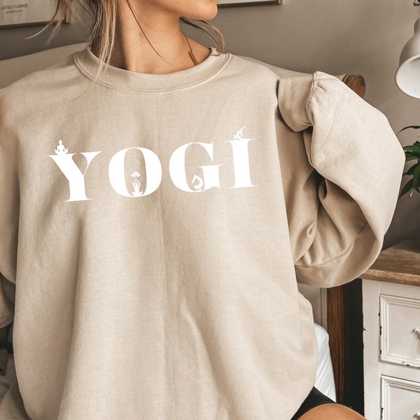 Yogi Sweatshirt, Yoga Sweatshirt, Gift for Yoga Lover, Trendy Sweatshirts, Yoga Hoodie, Yoga Clothing, Meditation Sweater, Yoga Outfit