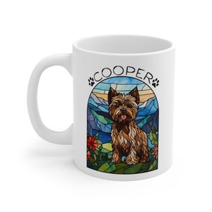 Yorkie Kaffeetasse, Buntglas Hund, Hund Teetasse, Hundeliebhaber Geschenk, Yorkshire Terrier Geschenk, Yorkie Art, Yorkies, Yorkie Mama, Hunde Dekor