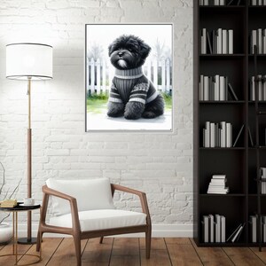 Man’s best friend Dog Portrait Prints, Trendy Wall Art, Dogs with Accessories, Funny Dog Posters,  modern dog art,  art