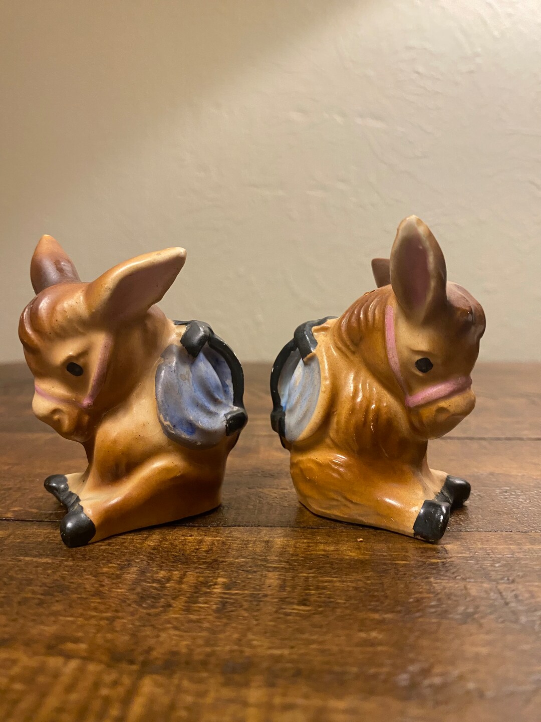 Donkey Vintage Salt and Pepper Shaker Set Made in Japan Etsy