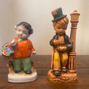 Home decor figurines Asian Woman Little Boy Japan USA