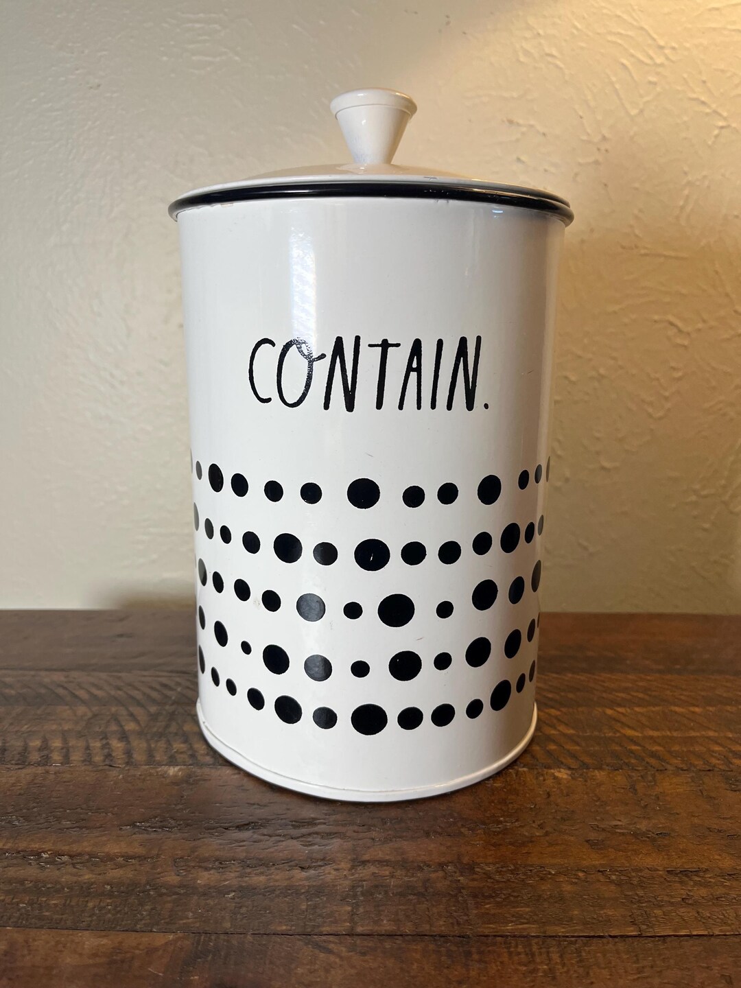 Rae Dunn Metal Large Cannister With Rubberized Lid 11” Tall - Etsy