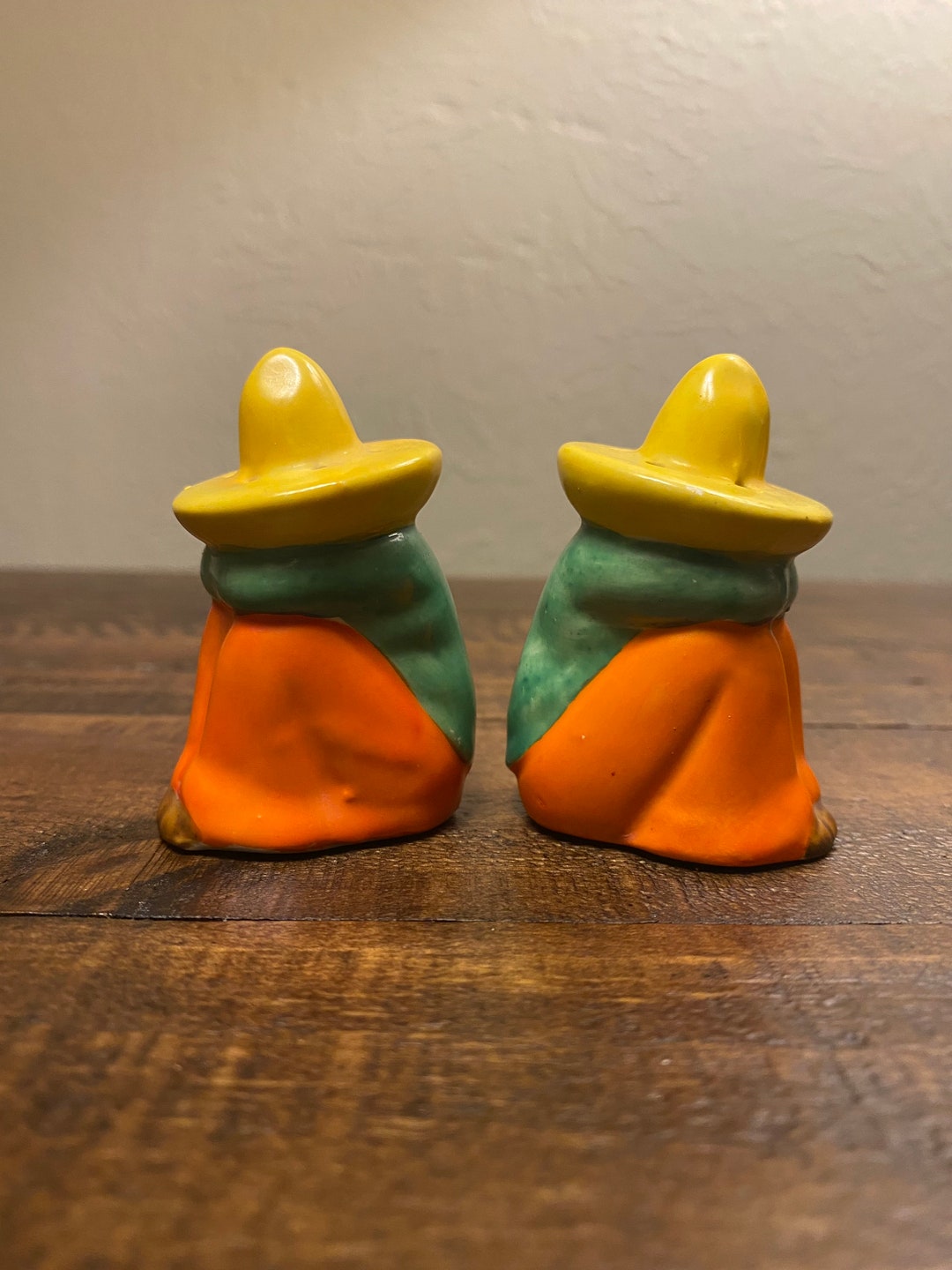 Mexican Man Sombrero Siesta Salt and Pepper Shaker Set Japan Etsy