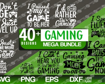 Gaming and Gamers Quotes Graphic Pack. SVG Files & Designs for Cricut and Silhouette | Unique and Original Graphics, trendy design pack