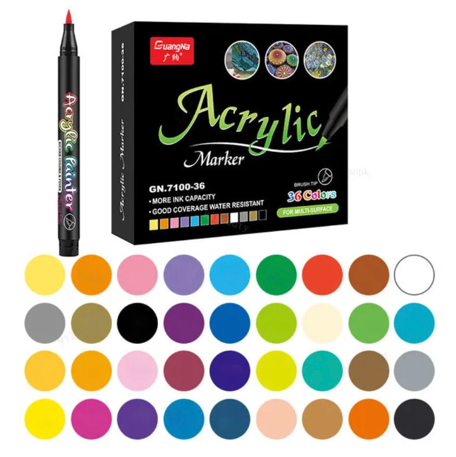 Metallic Acrylic Paint Set 12 X 36ml Tubes 12 Colors Suitable for Most  Surfaces Painting Supplies Gift for Artist 