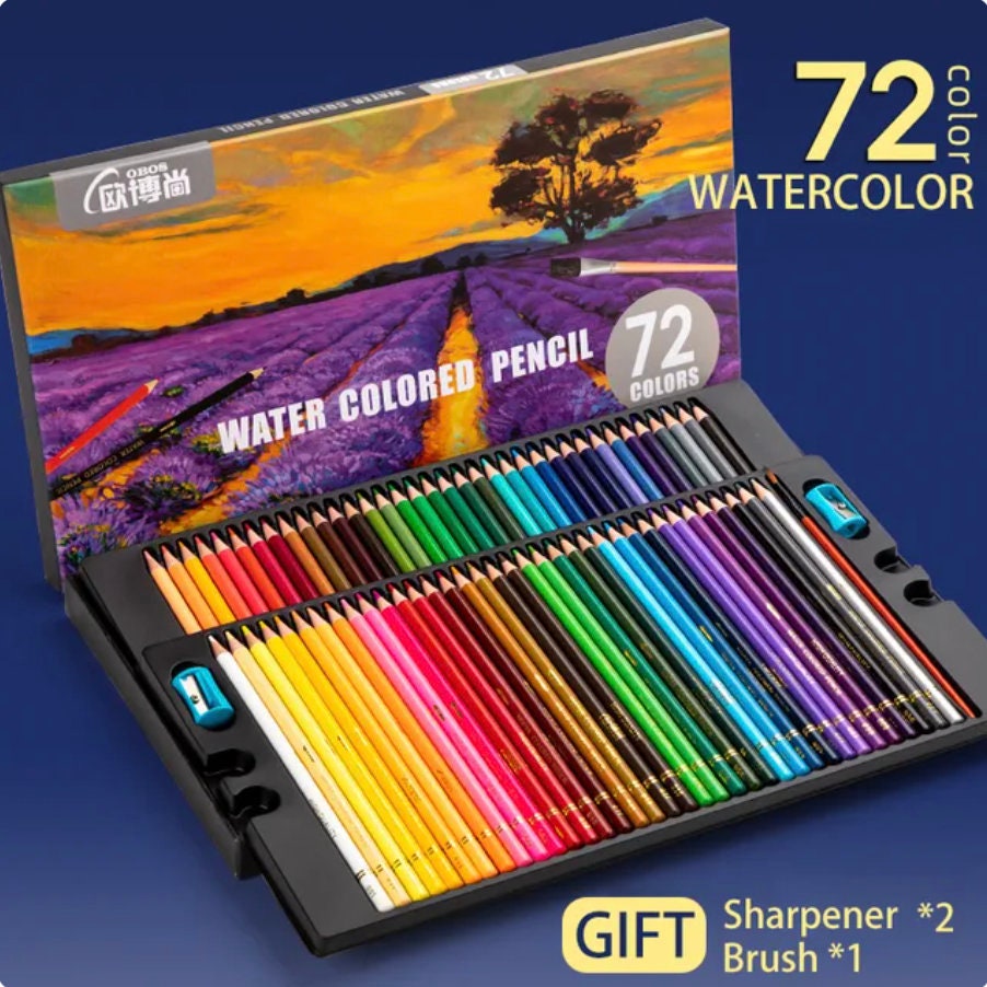 12 Watercolor Pencils, Derwent Inktense Blocks Watercolor Water