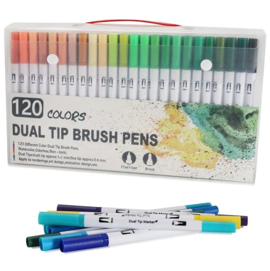 NEW Pentel Ultra Fine Brush Sign Pen Artist 12 Colors Set 