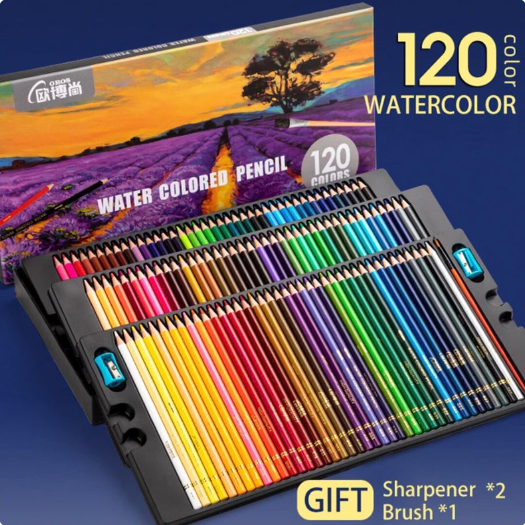 120 Colors Professional Colored Pencils Lead Watercolor Etsy