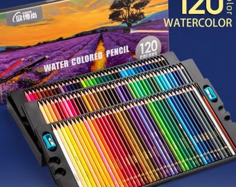 120 Colors Professional Colored Pencils Lead Watercolor Drawing Set for Art School Supplies