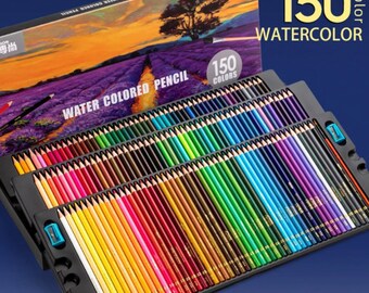 150 Colors Professional Colored Pencils Lead Watercolor Drawing Set for Art School Supplies